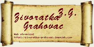 Živoratka Grahovac vizit kartica